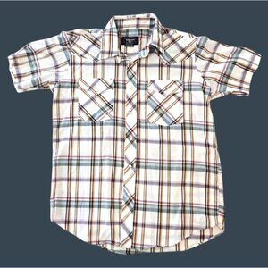 Vintage Williams Bay Men's Large Western Plaid Pearl Snap Shirt Size 16 1/2